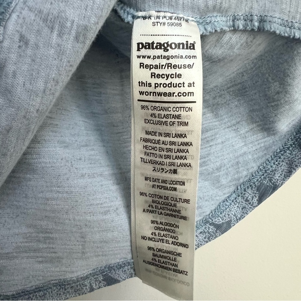 Patagonia Amber Dawn Dress Light Plume Grey Women’s Small Floral Cross back - Picture 9 of 10